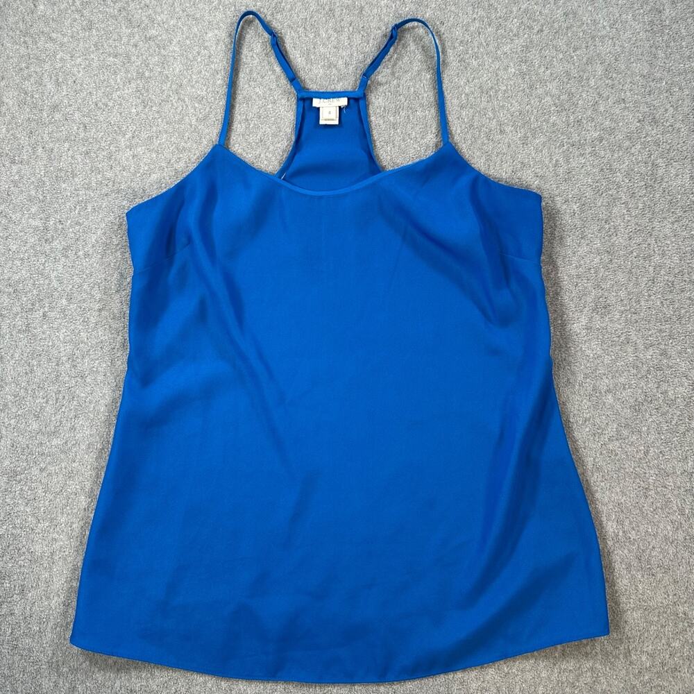 J.Crew Racerback Spaghetti Strap Top Women's 4 Blue Sleeveless Lightweight